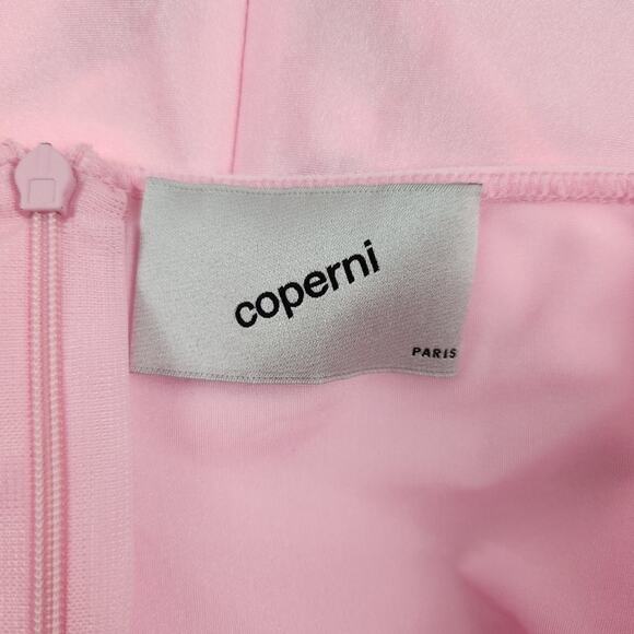 Coperni Cut Out Jersey Dress in Light Pink Small Long Sleeve Barbiecore Mini - Picture 11 of 14